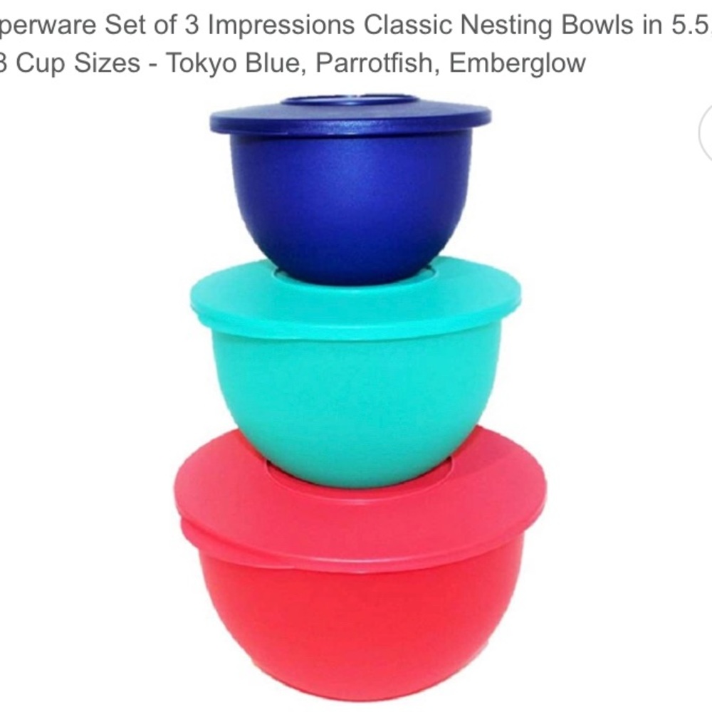 COPY - Tupperware Impressions Classic Nesting Bowl Set
